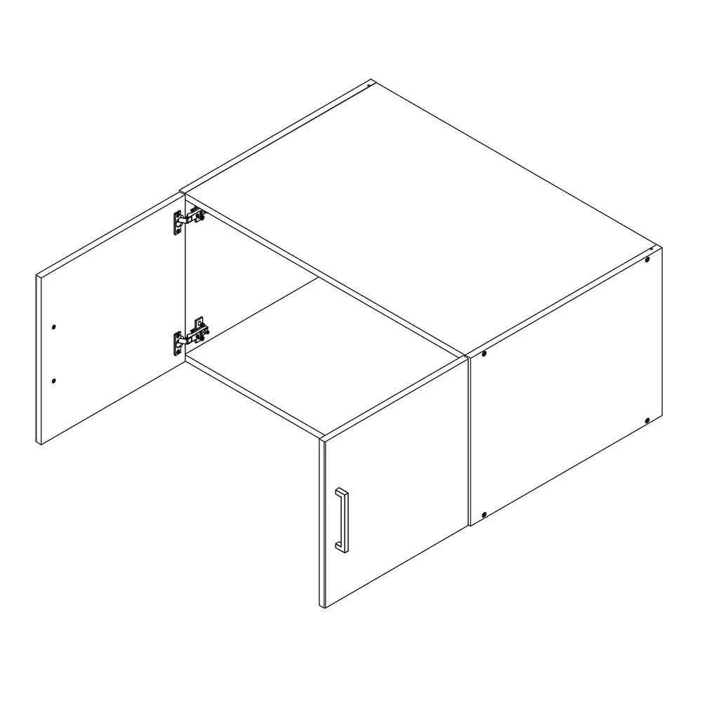 Lomadox Aufsatzschrank Eiche MIAMI-43, B/H/T ca. 80/40/54 cm Osterangebot