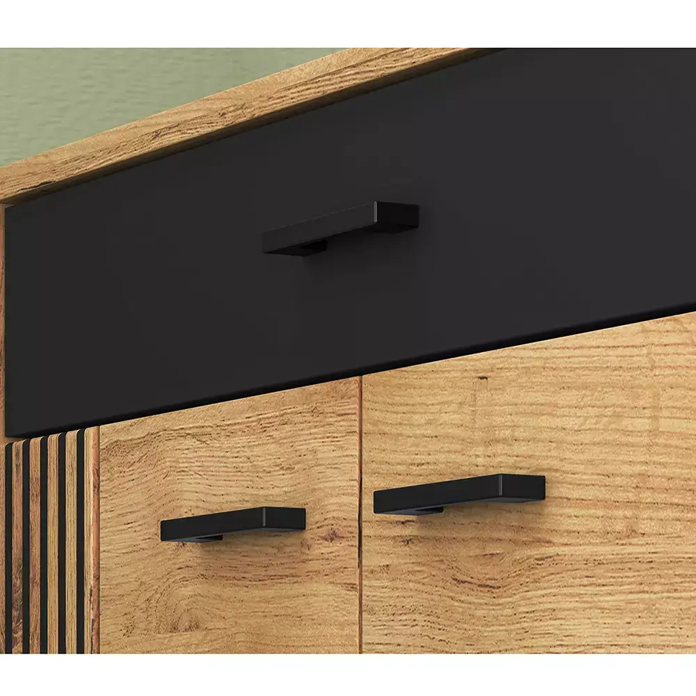 Lomadox Flur Kommode Sideboard in Cold Craft Eiche VINICA-131 VIP-Rabatte