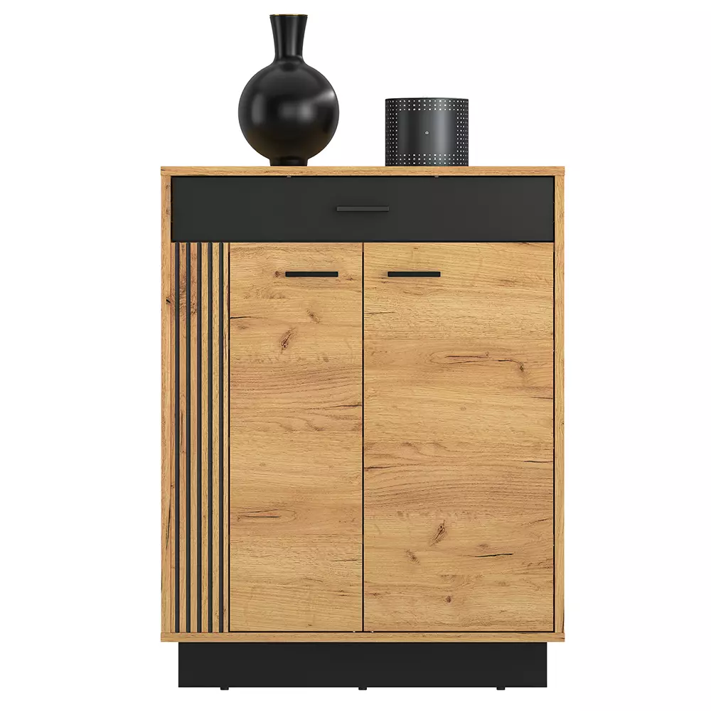 Lomadox Flur Kommode Sideboard in Cold Craft Eiche VINICA-131 VIP-Rabatte