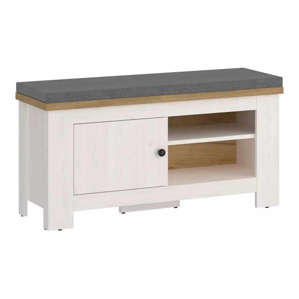 Lomadox Flur komplett Set Landhausstil Lärche weiß mit Eiche COSLADA-129 Super Sparpreis