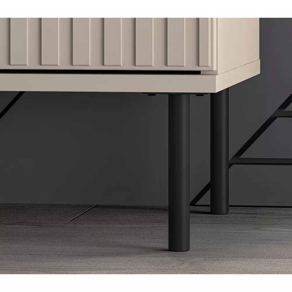 Lomadox Vitrinenschrank SALOU-131 in kaschmir matt, B/H/T ca. 92/151/40 cm Begrenzt auf 3 Tage