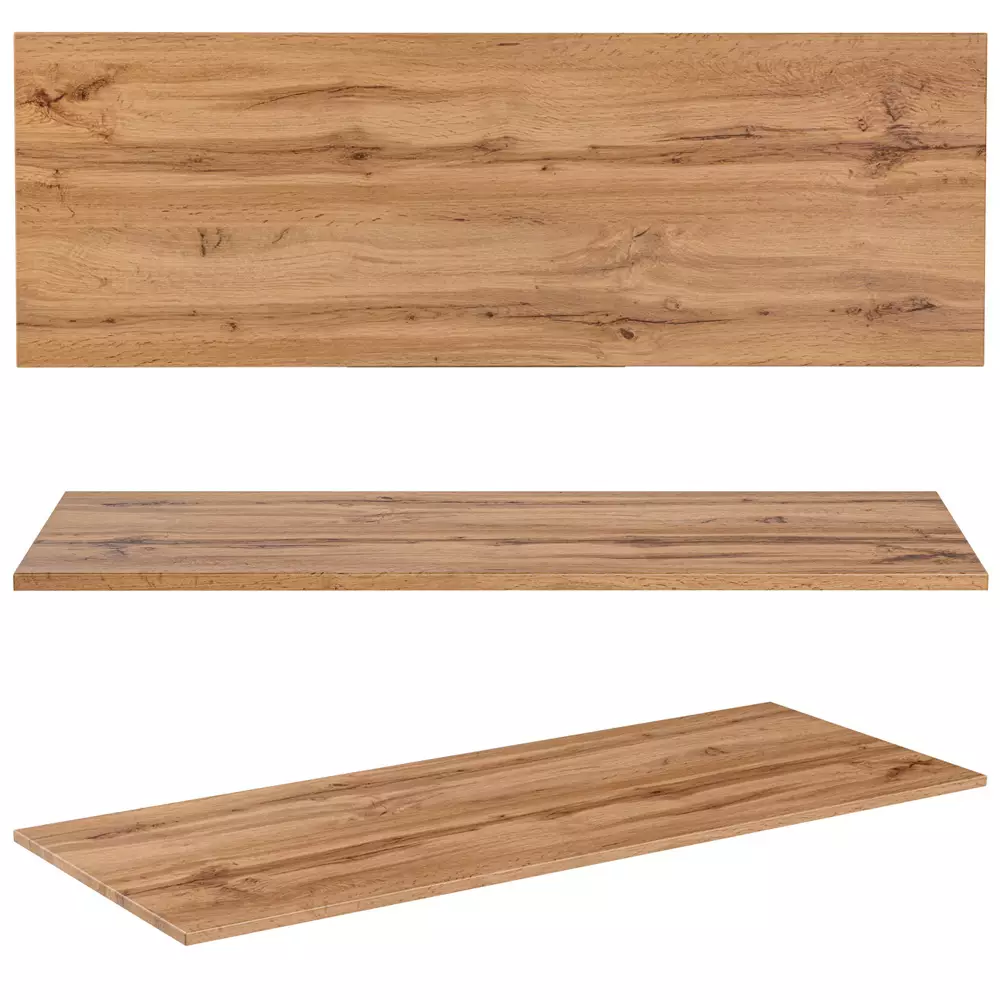 Lomadox Waschtischplatte 140cm XANTEN-56 in Eiche Nb., B/H/T ca. 140,6/2,2/46,5 cm Heißer Verkauf