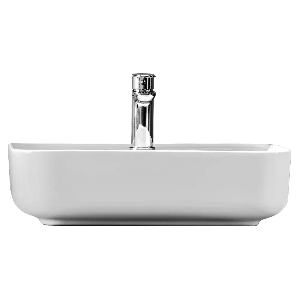 Lomadox Badezimmer Komplett Set 6-tlg in Hochglanz weiß mit Wotan Eiche Nb. LUTON-56 mit Keramik Aufsatzbecken, B/H/T CA: 180/200/46 cm Online Outlet