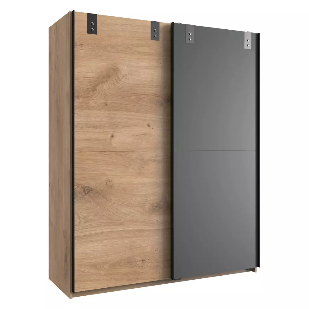 Lomadox Jugendmöbel Set mit Bett 120cm Nachttisch Schwebetüren Kleiderschrank 135cm und Schreibtisch 5-teilig EVERTON-43 Riesige Rabatte