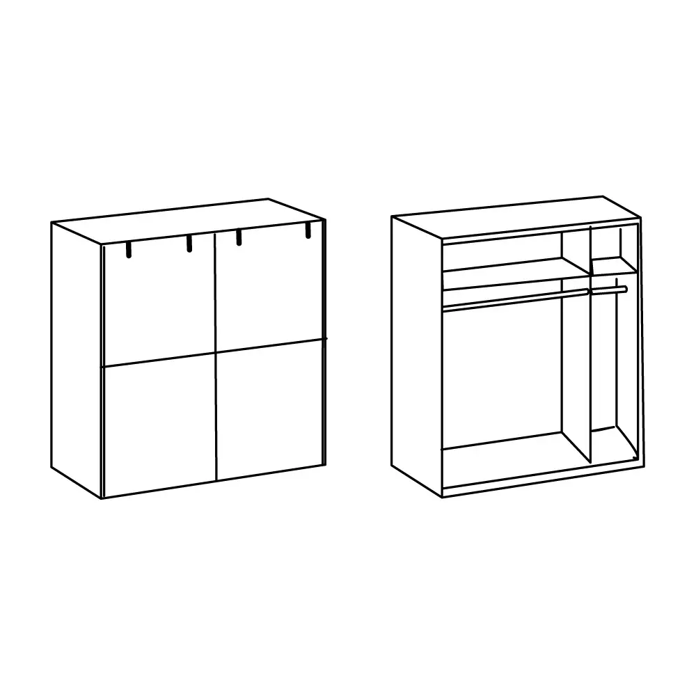 Lomadox Jugendmöbel Set mit Bett 120cm Nachttisch Schwebetüren Kleiderschrank 135cm und Schreibtisch 5-teilig EVERTON-43 Riesige Rabatte
