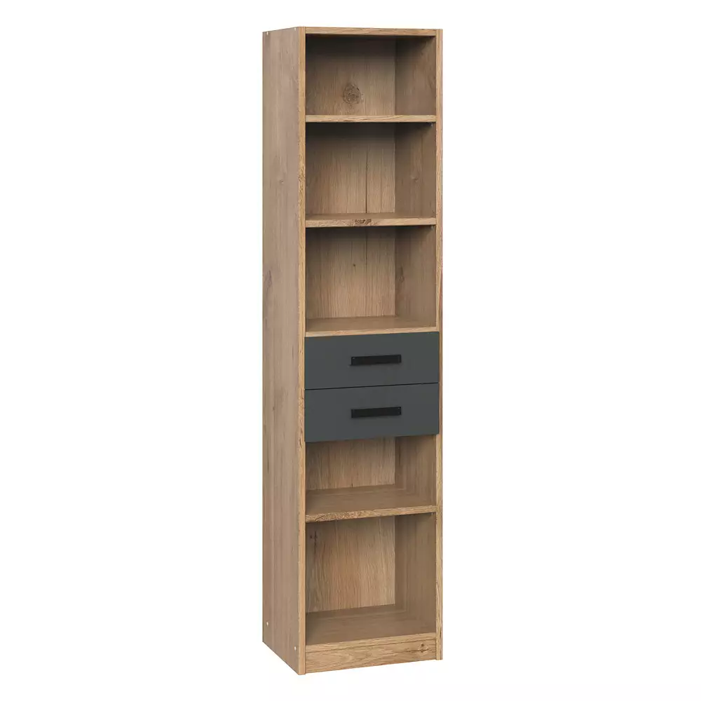 Lomadox Jugendzimmer mit Bett 120cm EVERTON-43 Nachtkonsole Schreibtisch Regal und Kleiderschrank 135cm Fabrikladen