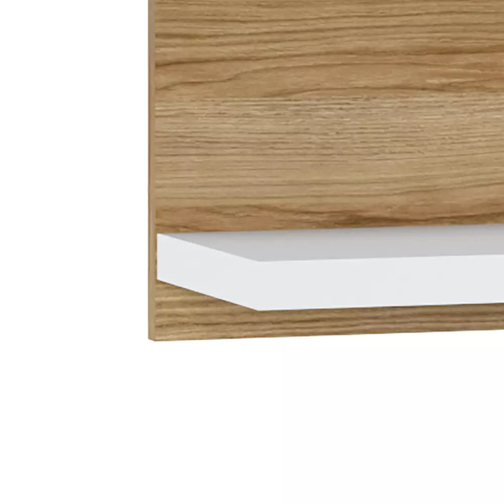 Lomadox Esszimmer Schrankset mit Esstisch in weiß mit Eiche Nb. SANDVIKA-129 Absetzungen schwarz matt im Angebot