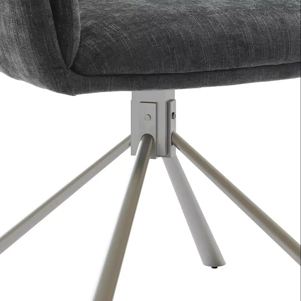Lomadox Armlehnenstühle Esszimmer 2er Set in anthrazit SVELVIK-05, B/H/T ca. 61/86/63 cm Blitzverkäufe