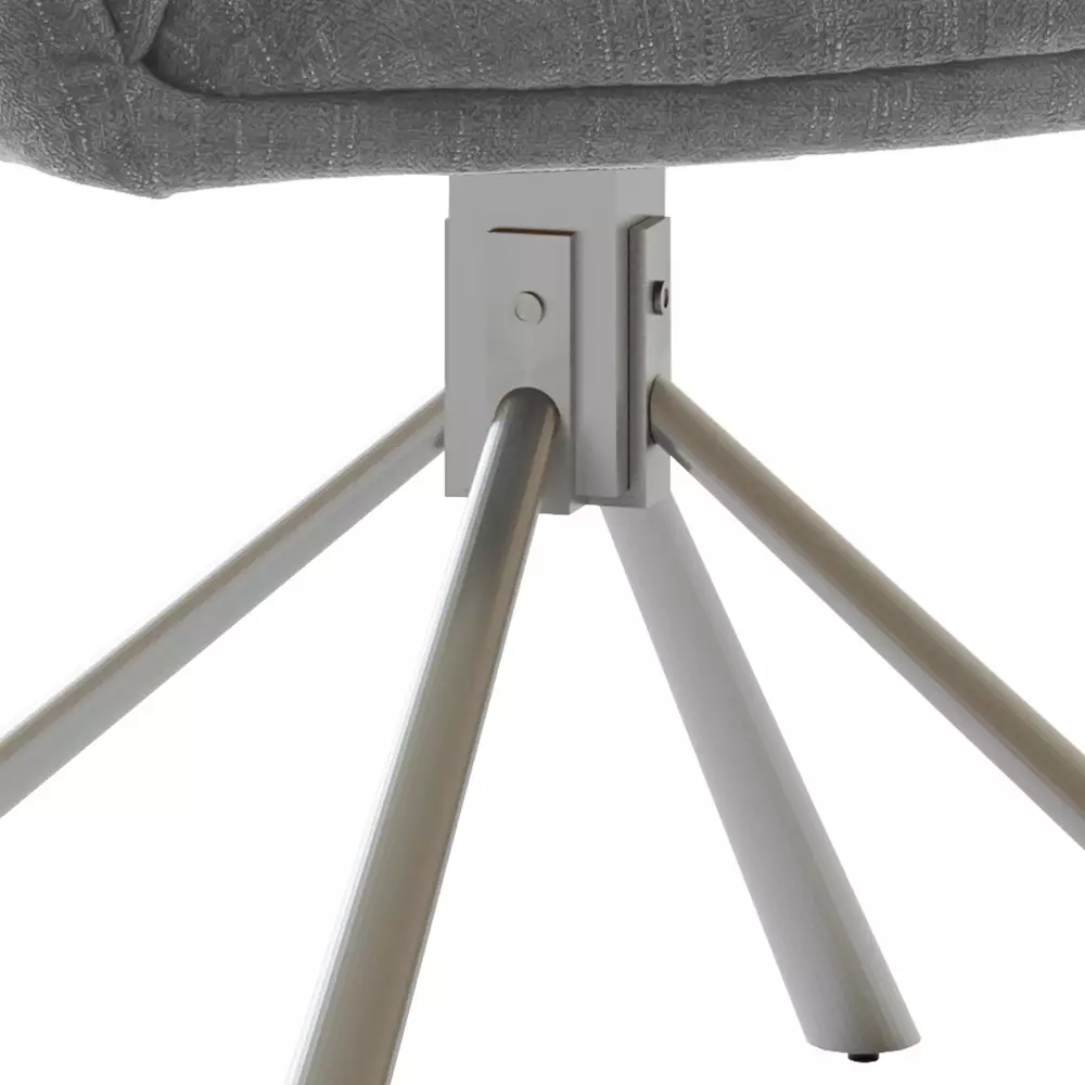 Lomadox Armlehnenstühle Esszimmer 2er Set in grau SVELVIK-05, B/H/T ca. 61/86/63 cm Kostenloser Versand