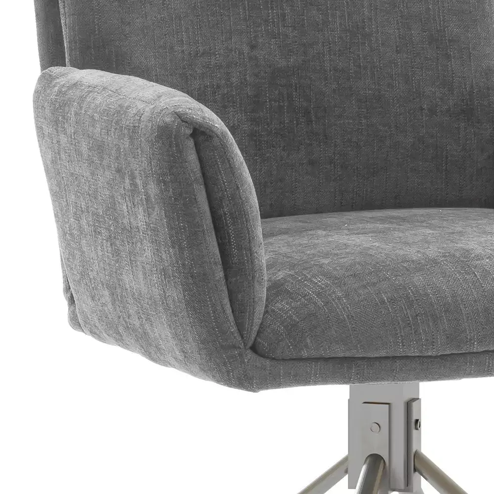Lomadox Armlehnenstühle Esszimmer 2er Set in grau SVELVIK-05, B/H/T ca. 61/86/63 cm Kostenloser Versand