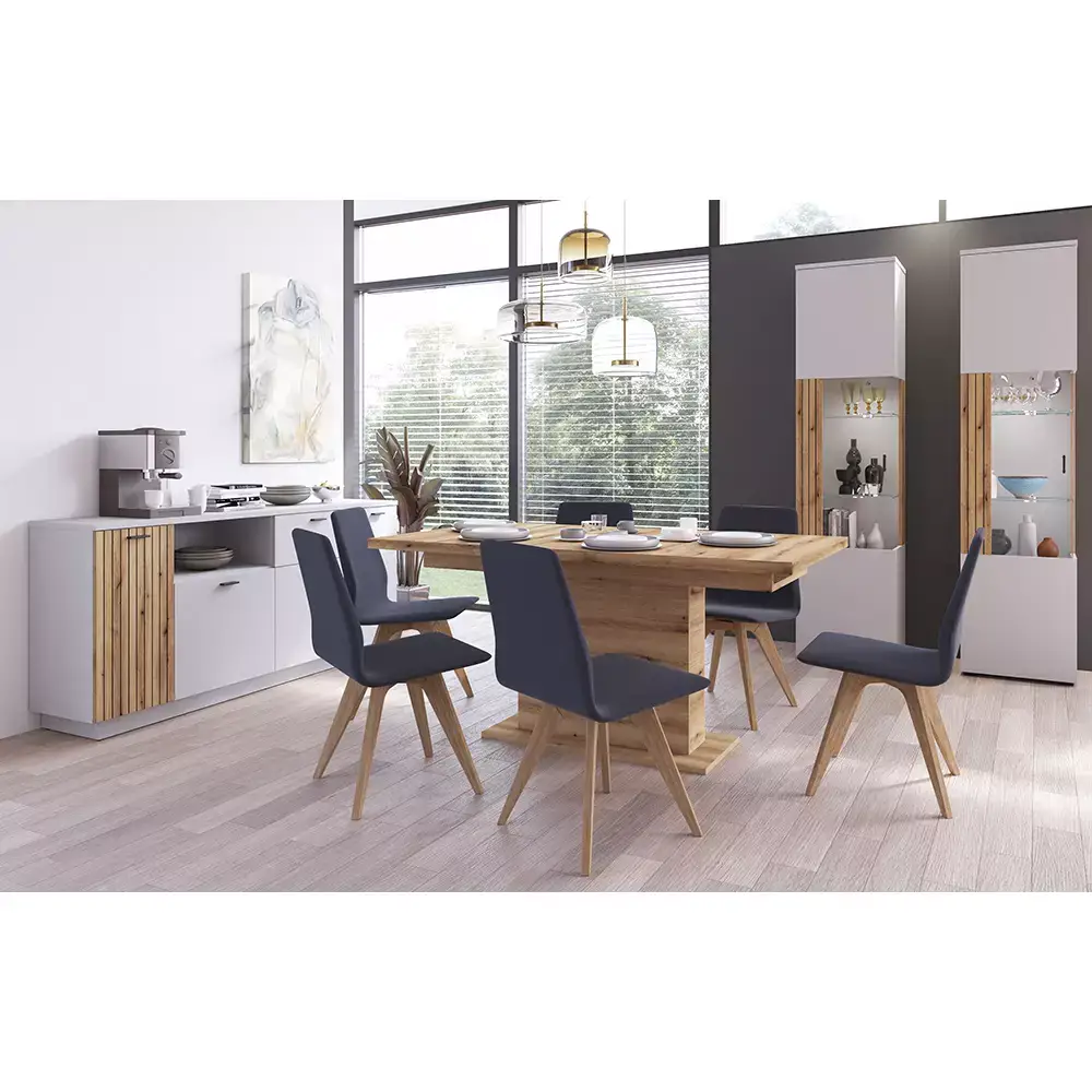 Lomadox Ausziehtisch 160-200cm, Eiche, mit Synchronauszug, ASHBURTON-129 Exklusivangebot