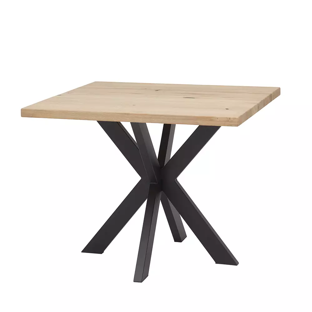 Lomadox Esstisch 100x100cm, Eiche massiv geölt, NEWBURGH-119