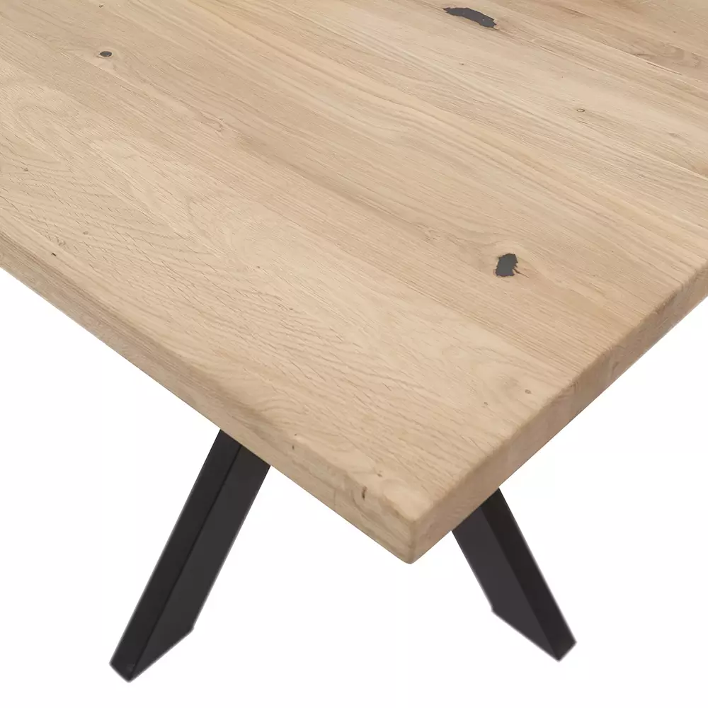 Lomadox Esstisch 100x100cm, Eiche massiv geölt, NEWBURGH-119 Top Angebot