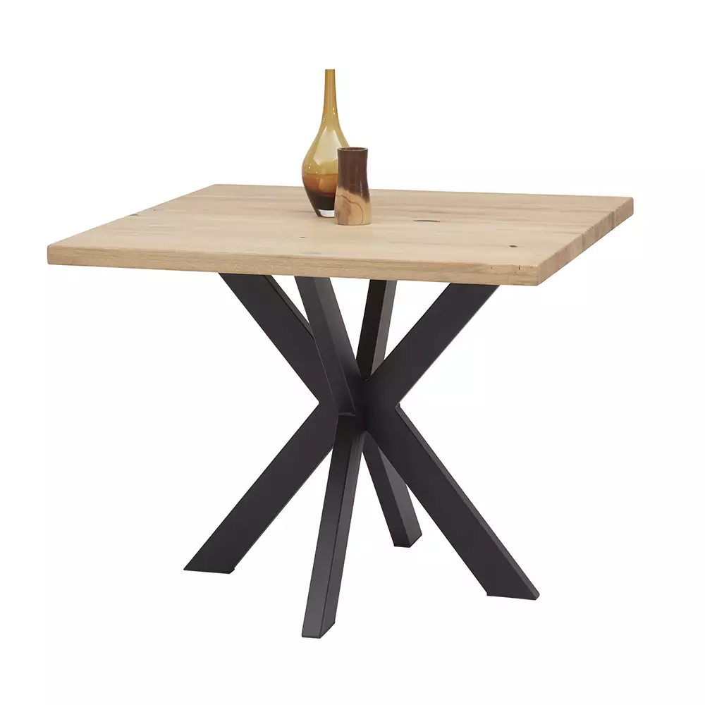 Lomadox Esstisch 100x100cm, Eiche massiv geölt, NEWBURGH-119 Top Angebot