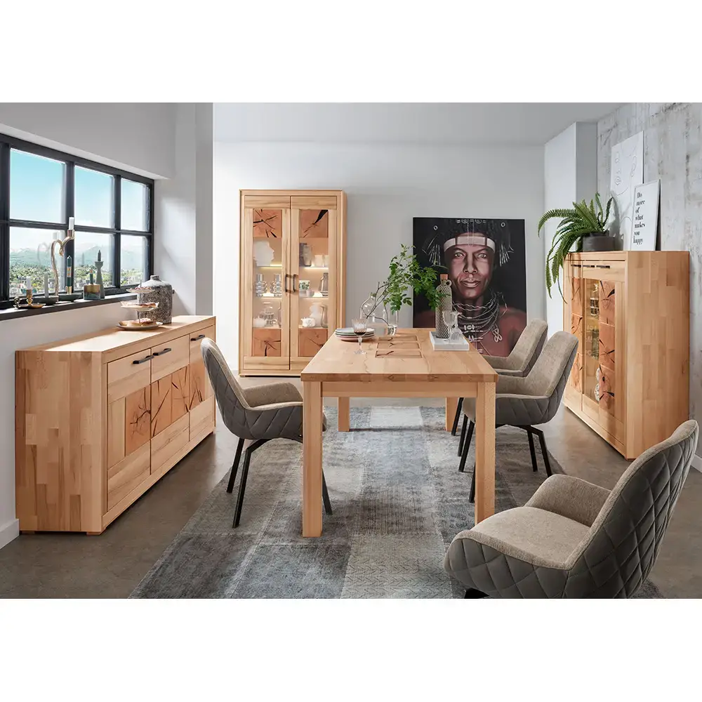 Lomadox Esstisch 180x90cm, Kernbuche massiv geölt, WINNIPEG-69 Große Rabatte