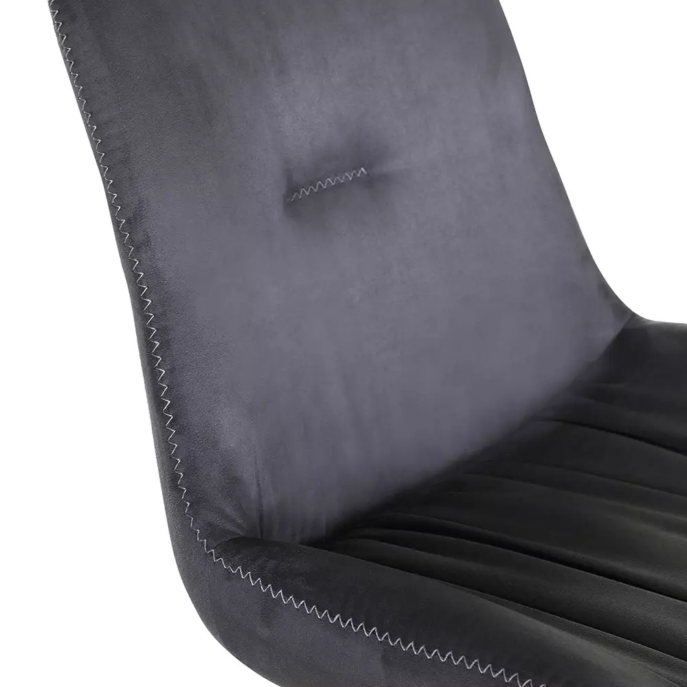 Lomadox Esszimmerstuhl 2er-Set Kunstleder in dunkelgrau TARRAS-123 mit Stativgestell in Eiche, 360° drehbar, B/H/T: ca. 55/84/60 cm Letzte 3 Tage