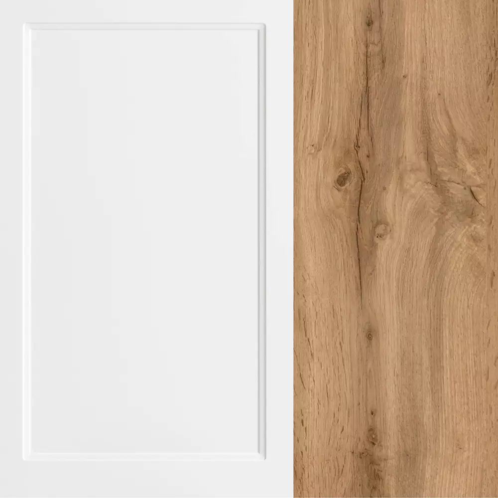 Lomadox Hängeschrank 60 cm in matt weiß und Eiche, MONTERREY-03 Zeitbegrenzte Promotion