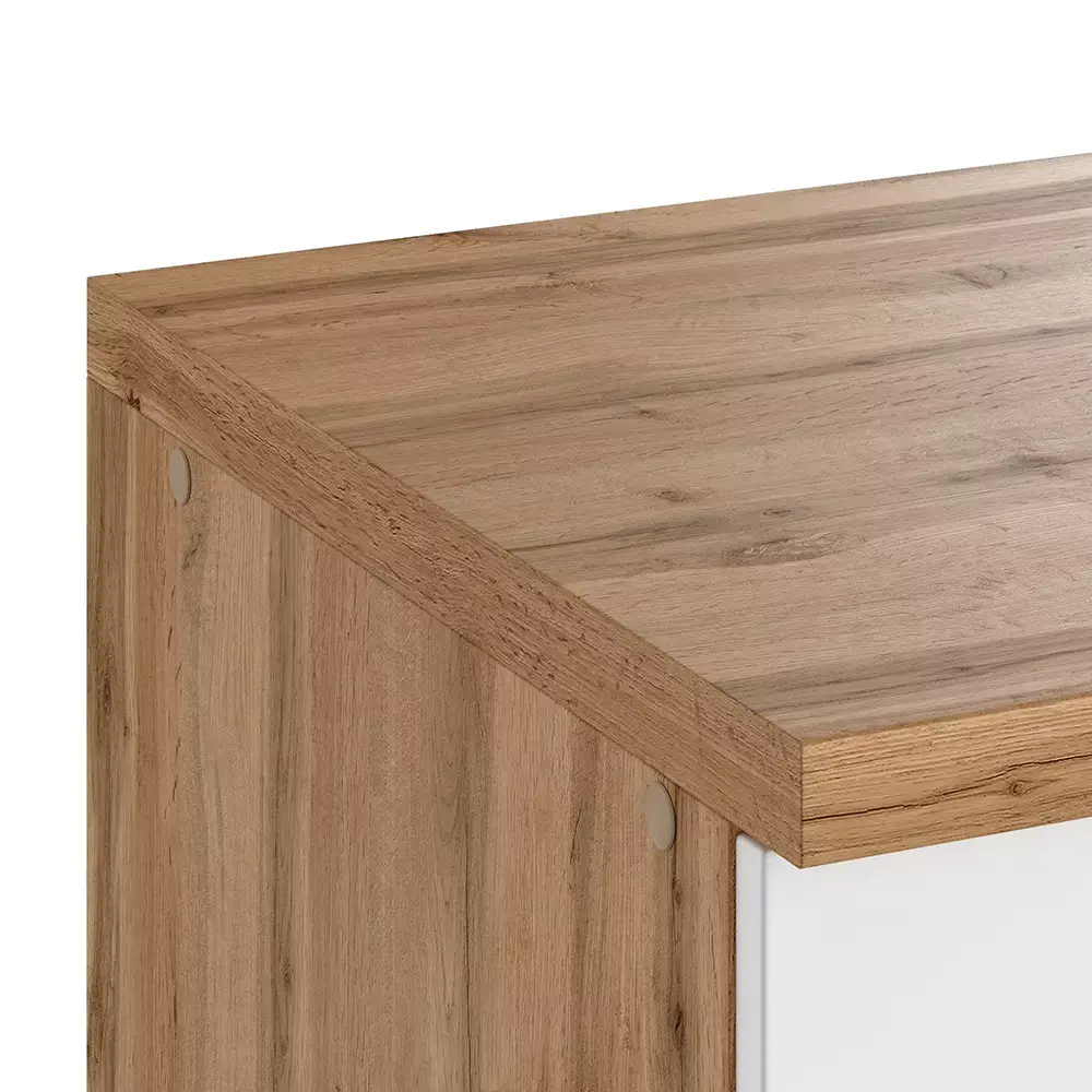 Lomadox Herdumbauschrank 60 cm in weiß und Eiche, MONTERREY-03 Discount Store für neue Produkte