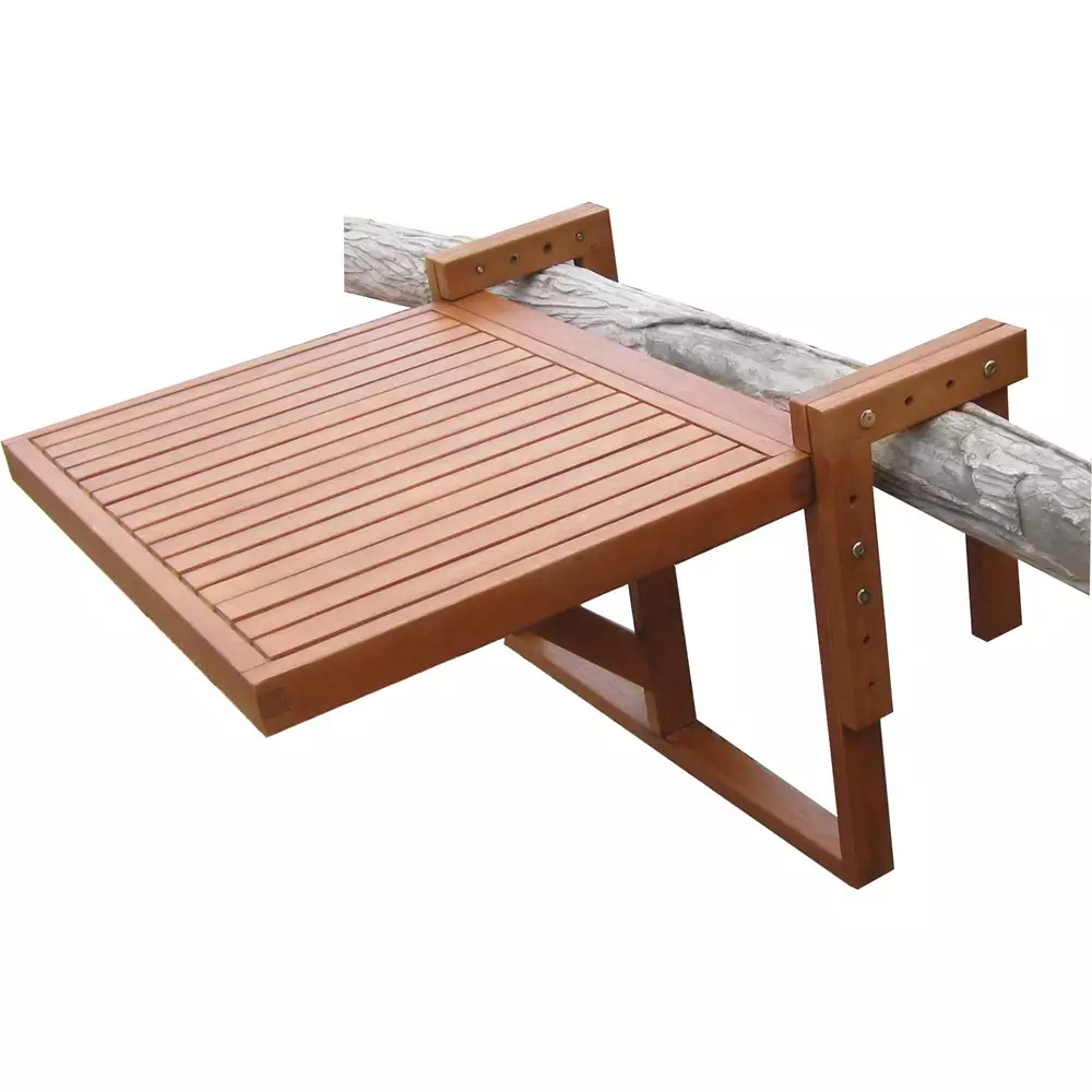 Lomadox Balkon Hängetisch Set GARDA-120 aus Eukalyptus Schlussverkauf