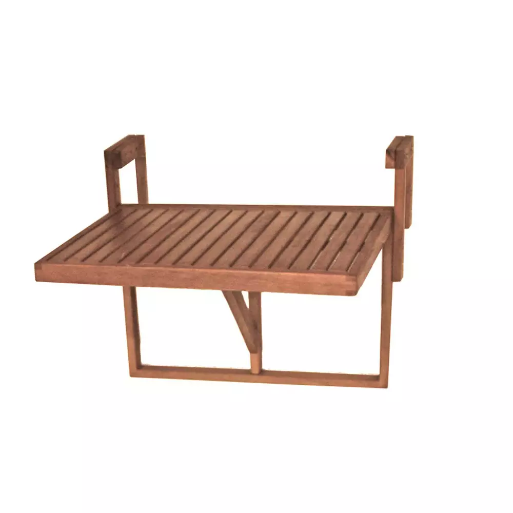 Lomadox Balkon-Hängetisch GARDA-120 aus Eukalyptus, B/H/T: ca. 64/44-52/65 cm Meist gekauft