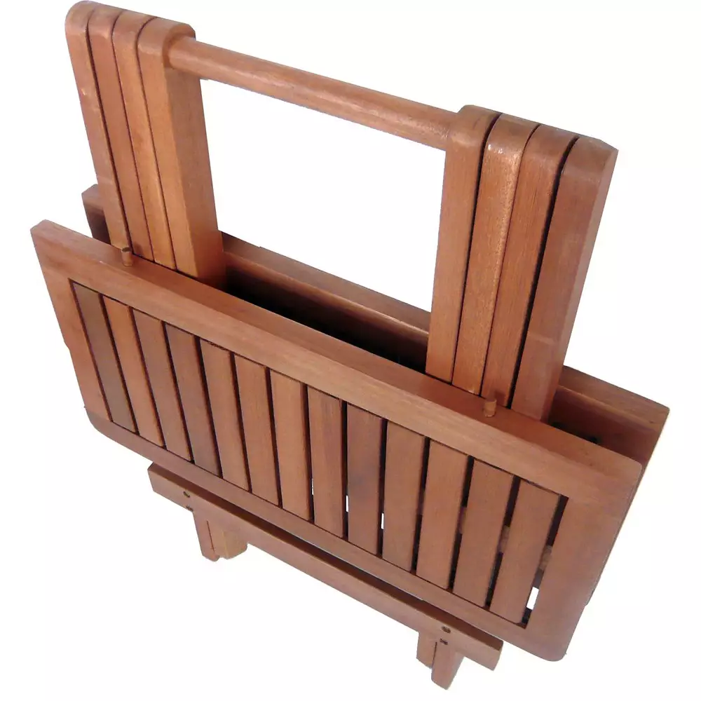 Lomadox Balkontisch mit Klappfunktion aus Eukalyptus GARDA-120 in braun, B/H/T: ca. 50/50/50 cm Fabrik Onlineshop
