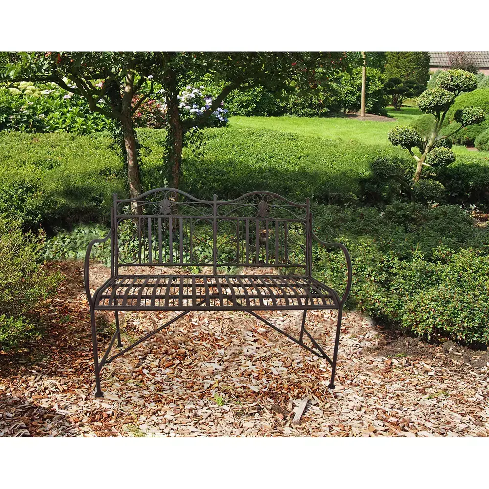 Lomadox Bank für den Outdoor Bereich GARDA-120 in schwarzbraun, B/H/T: ca. 106/91/57 cm Günstig kaufen