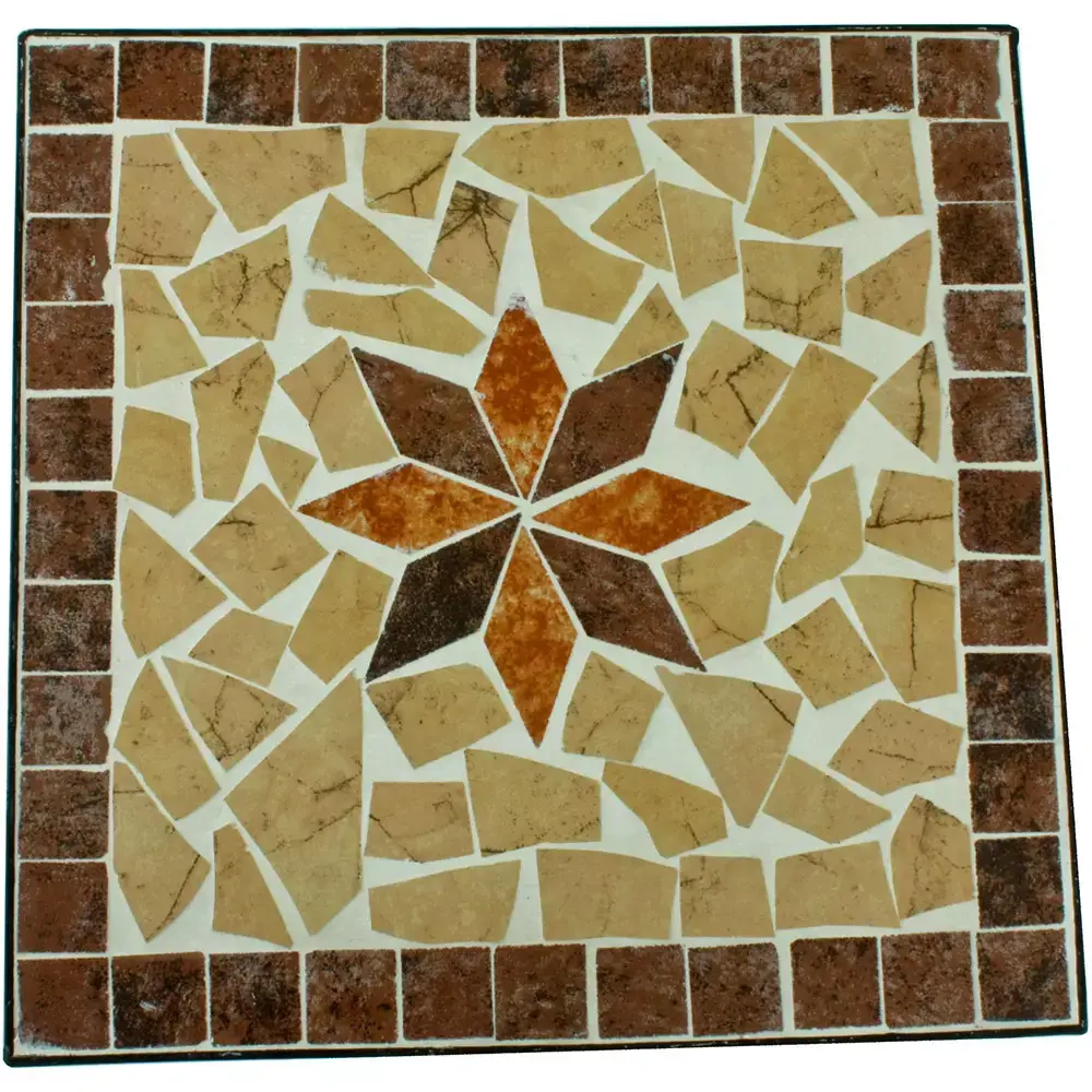Lomadox Beistelltisch mit Mosaik GARDA-120 in braun/ocker/beige, B/H/T: ca. 35/53/35 cm Weihnachtsangebot