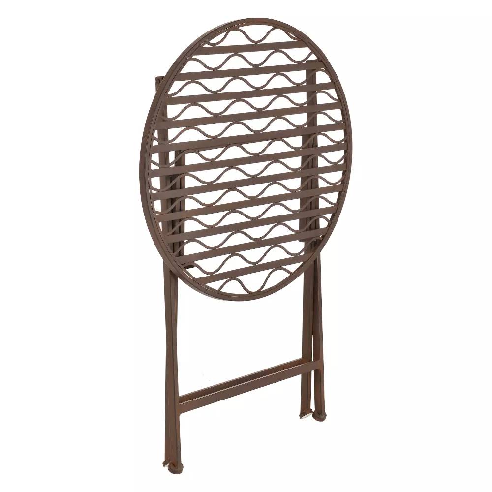 Lomadox Bistro Set in Edelrost-Braun DUBLIN-100, 3-teilig, mit rundem Tisch Jubiläumsangebot