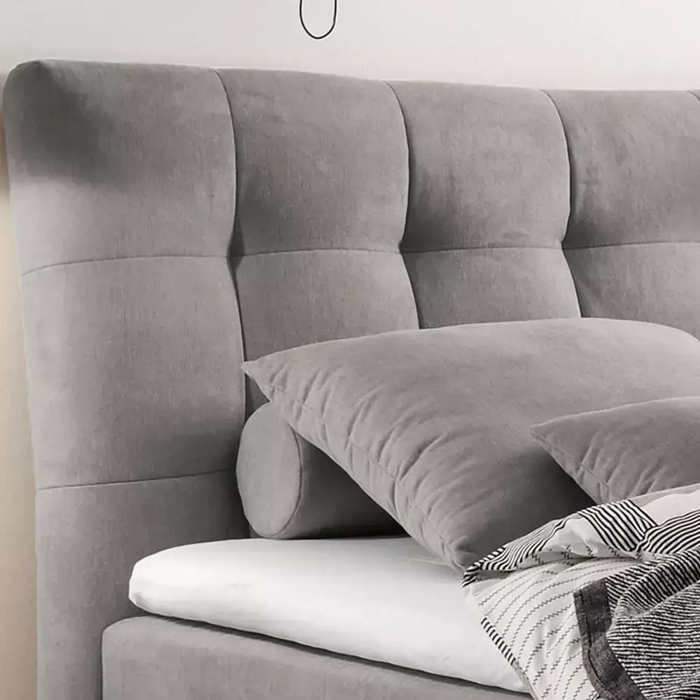 Lomadox Boxspringbett 180x200 cm in der Farbe stone, optionale elektrische Verstellung, Topper, Matratze wählbar Zeitlich begrenztes Angebot
