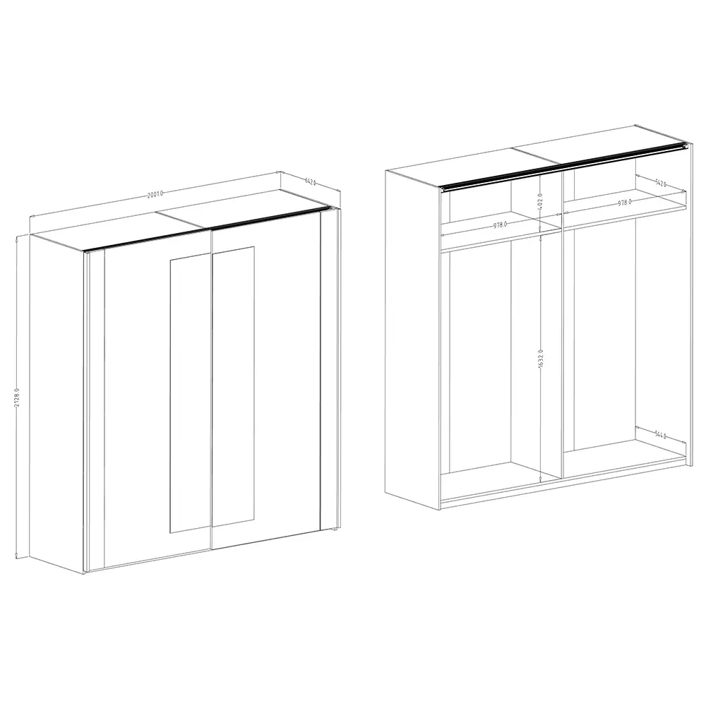 Lomadox Kleiderschrank mit Kommode SOLMS-83 in Artisan Eiche Nb. mit schwarz Kauf eins, bekomm eins gratis