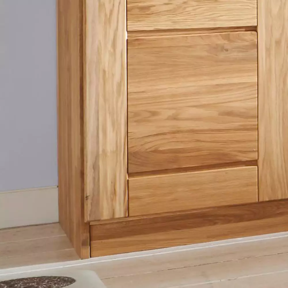 Lomadox 3-türiger Massivholz Kleiderschrank NORDDEICH-137 in Wildeiche massiv, B/H/T: ca. 143/207/60 cm Bis zu 60% Rabatt