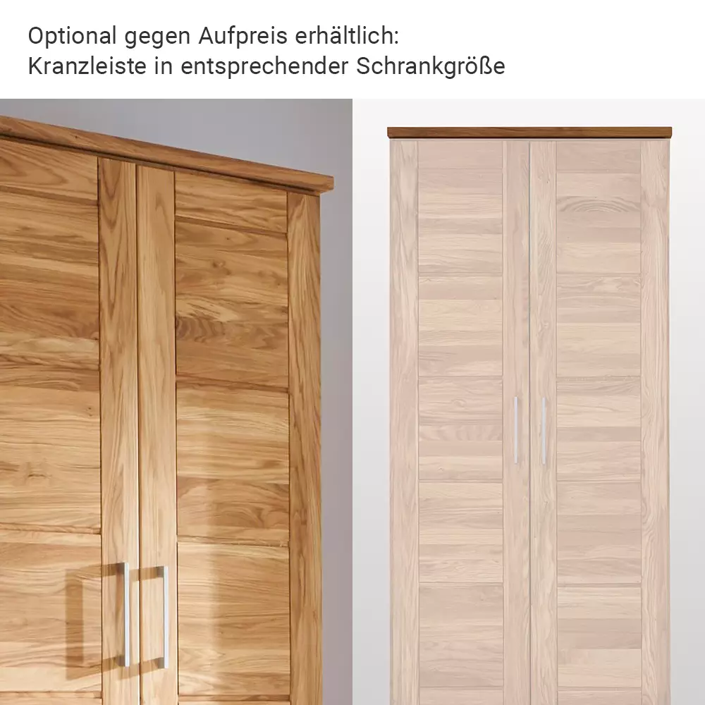 Lomadox 6-türiger Massivholz Kleiderschrank NORDDEICH-137 in Wildeiche massiv, B/H/T: ca. 285/207/60 cm Super Rabatt
