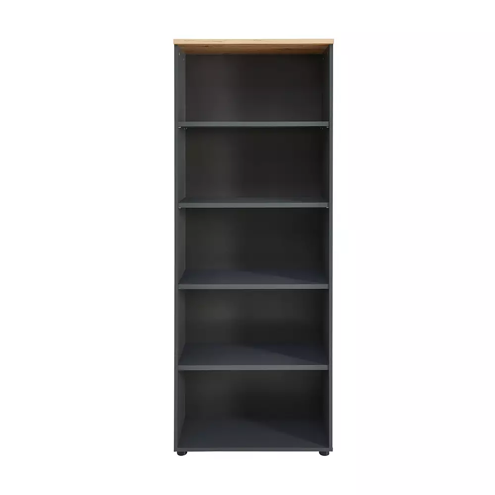 Lomadox Aktenregal, 75cm breit, graphit mit Eiche, MANRESA-36 Schlussverkauf