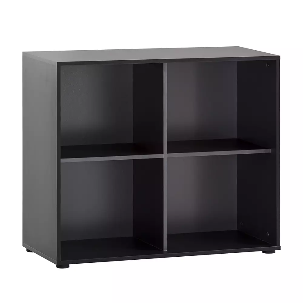 Lomadox Aktenschrank (3-teilig) in schwarz matt mit Eiche, ALNWICK-80 Fabrikverkauf
