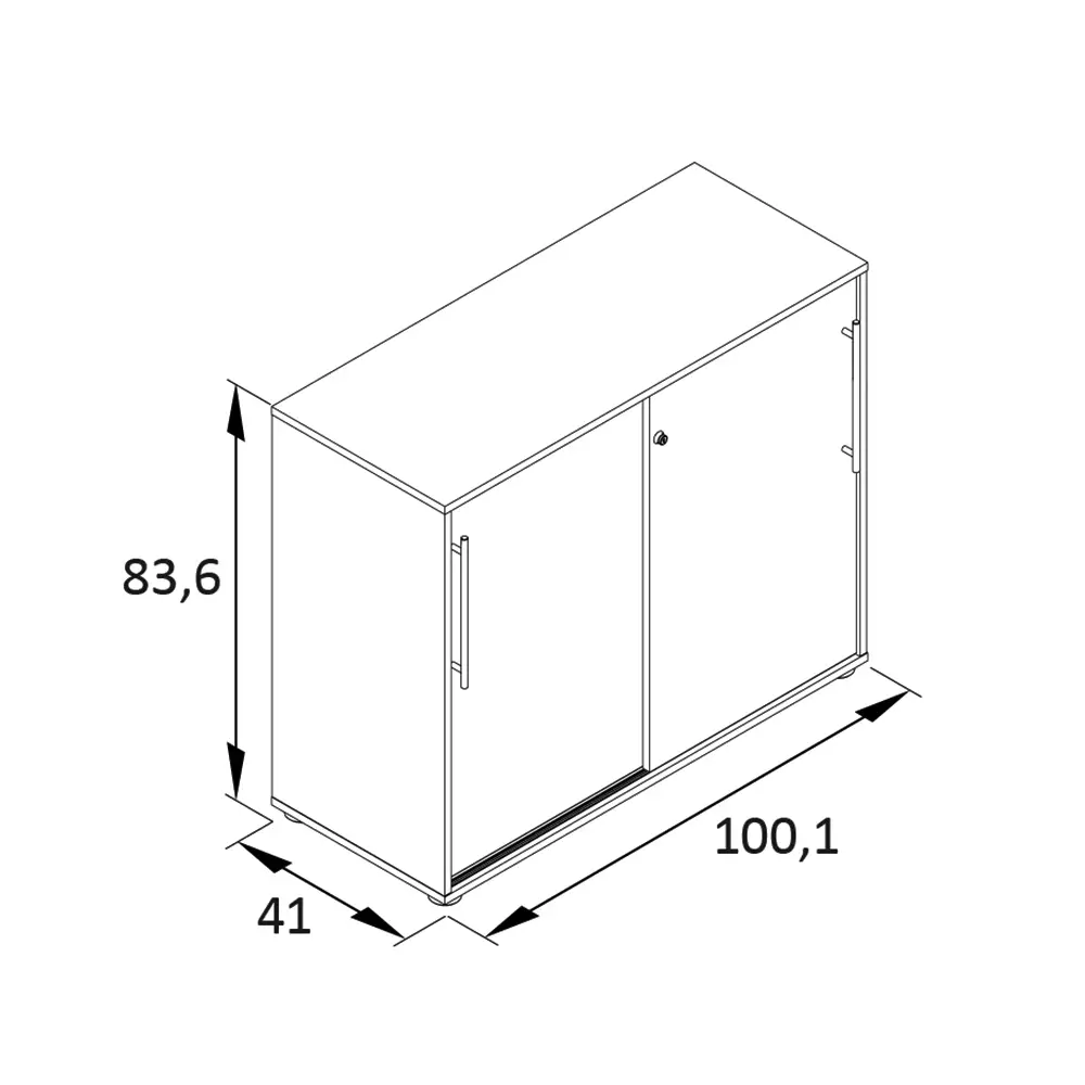 Lomadox Aktenschrank 100cm Eiche mit weiß ATENO-80 Blitzverkäufe