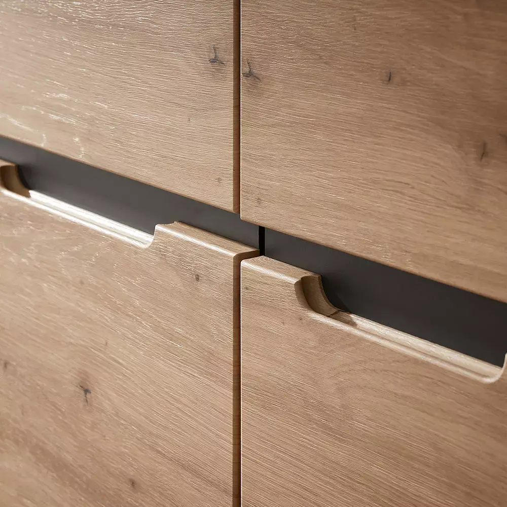 Lomadox Aktenschrank 2-türig, 75cm breit, graphit mit Eiche, MANRESA-36 Fabrik Onlineshop