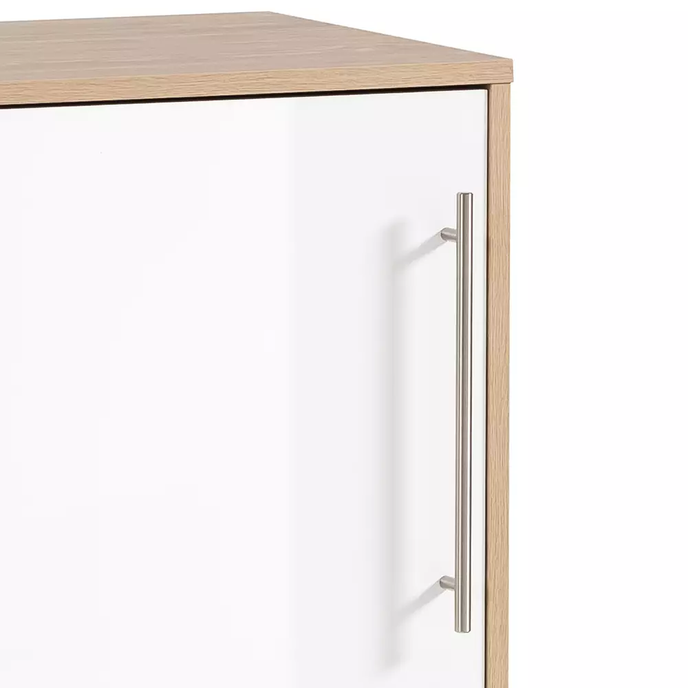 Lomadox Aktenschrank 51cm Eiche mit weiß ATENO-80 Fabrikpreis
