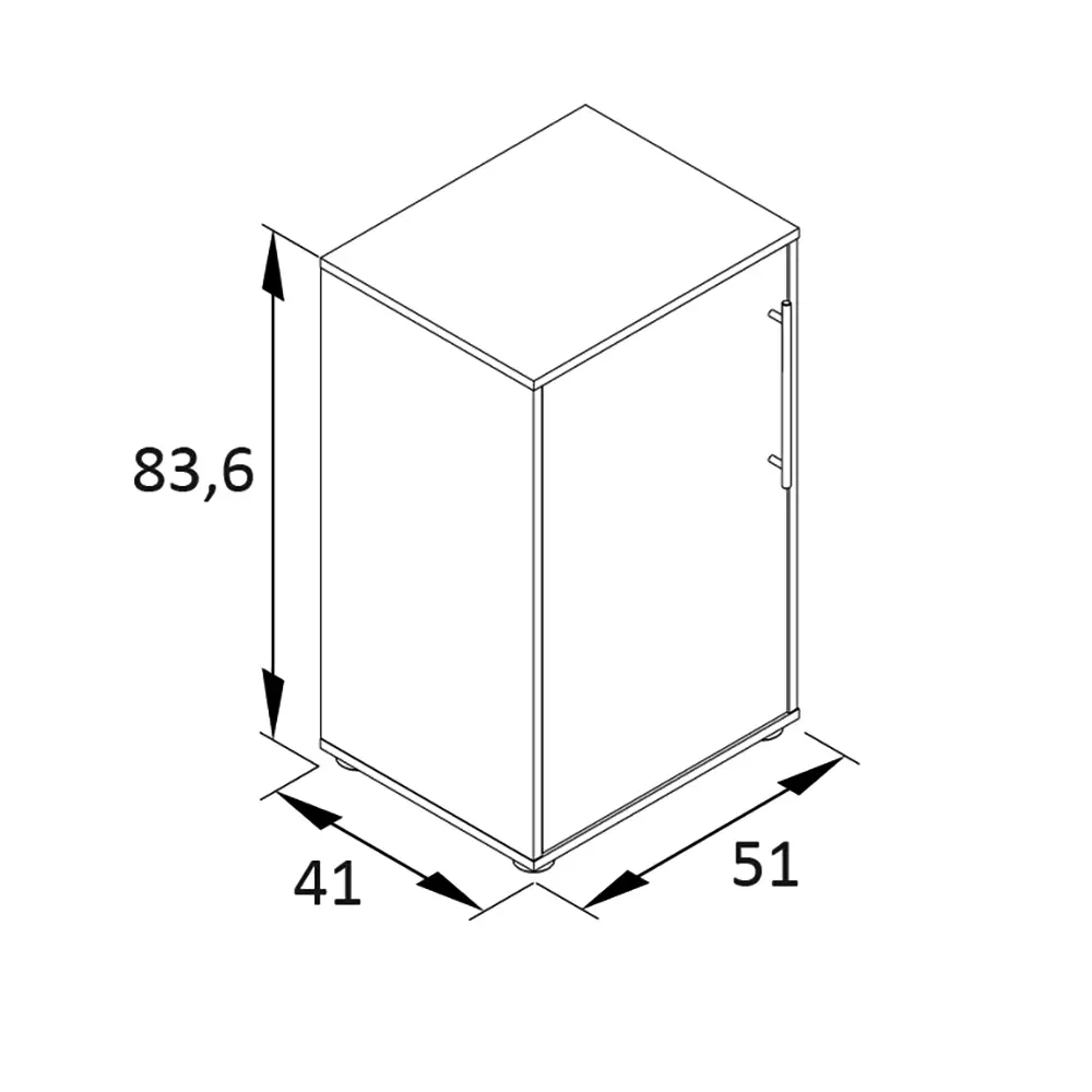Lomadox Aktenschrank 51cm Eiche mit weiß ATENO-80 Fabrikpreis
