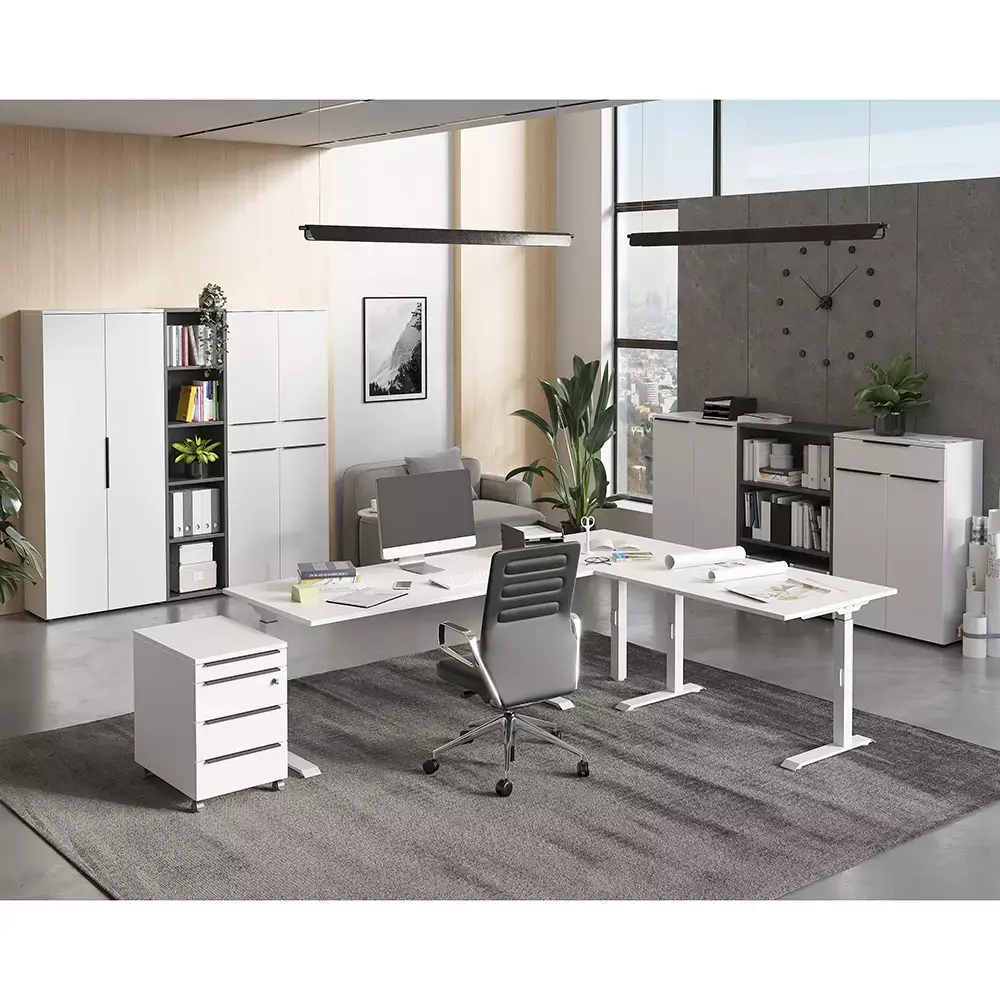 Lomadox Aktenschrank 81cm, weiß, MEMPHIS-01 Flash Sale
