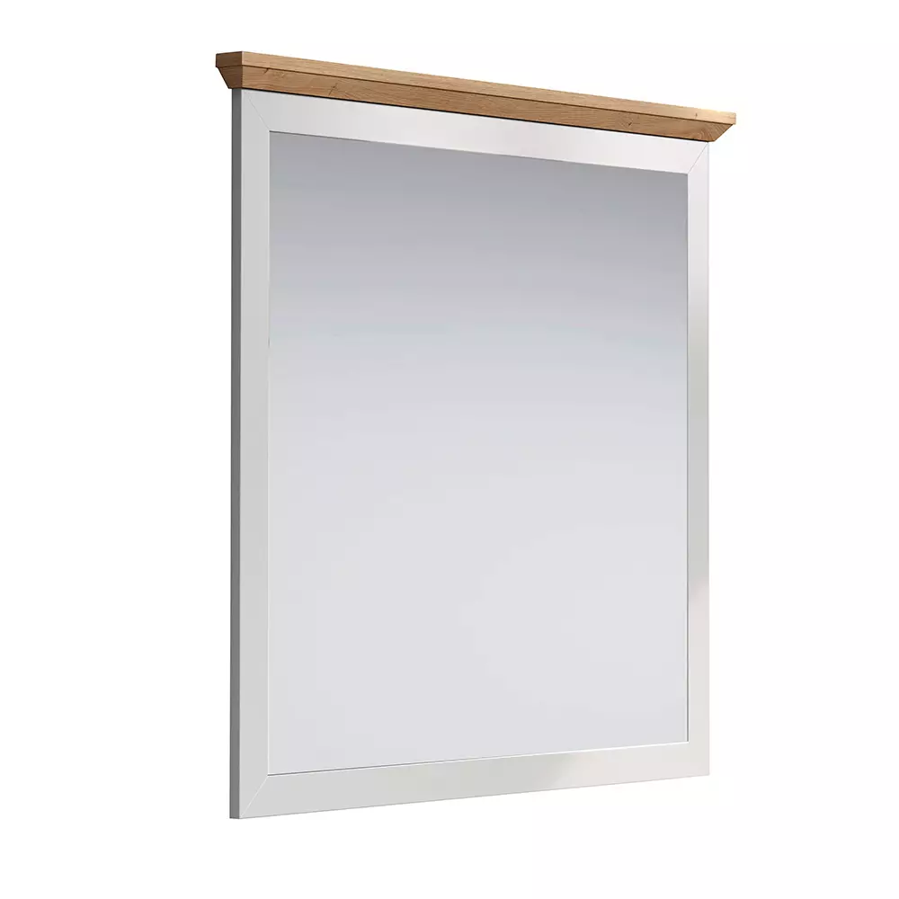 Lomadox Flur Wandspiegel in lichtgrau mit Artisan Eiche Nb. LICATA-19, B/H/T ca. 91/89/4 cm Black Friday
