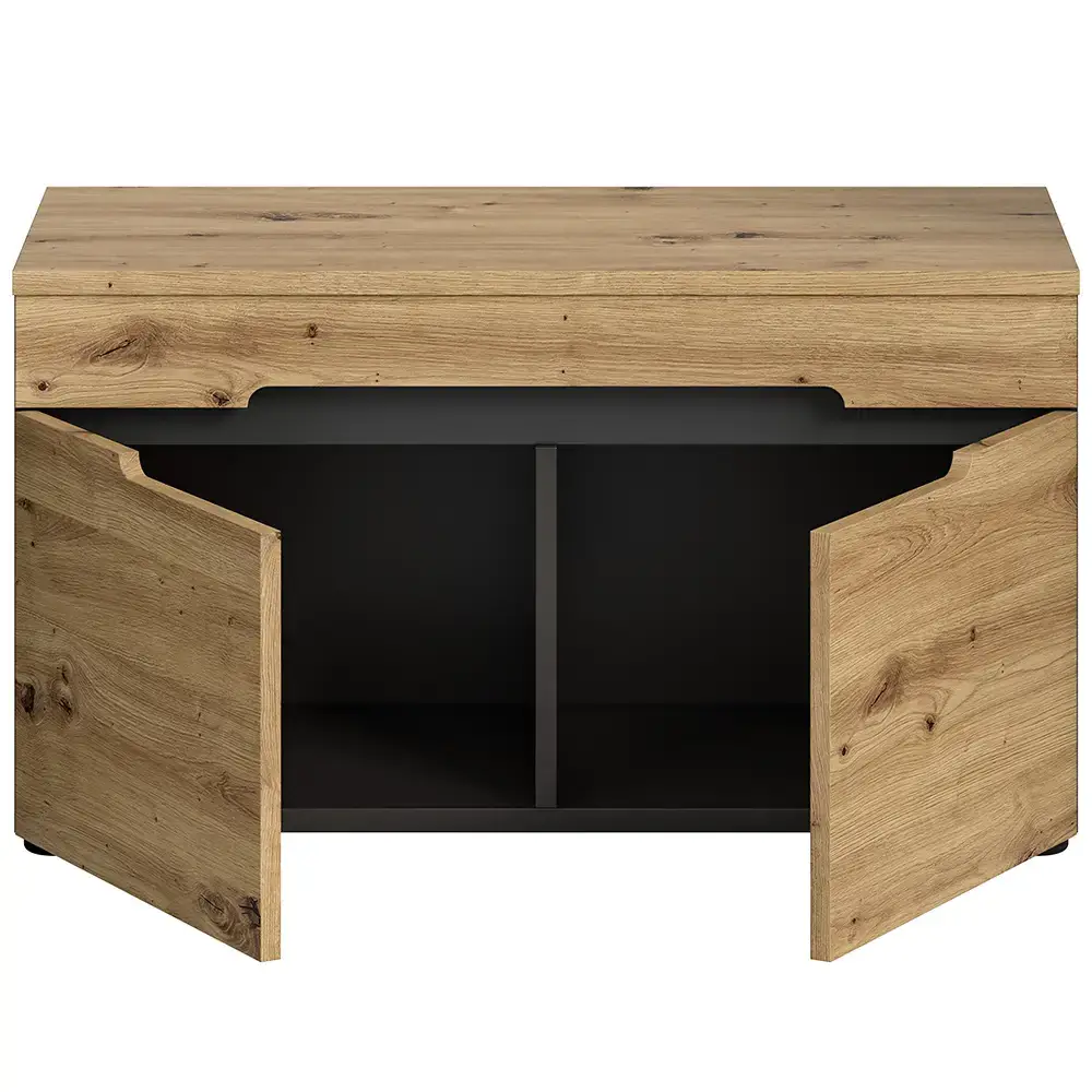 Lomadox Flurbank modern in Eiche mit grau CORTONA-158 Vatertagsangebot