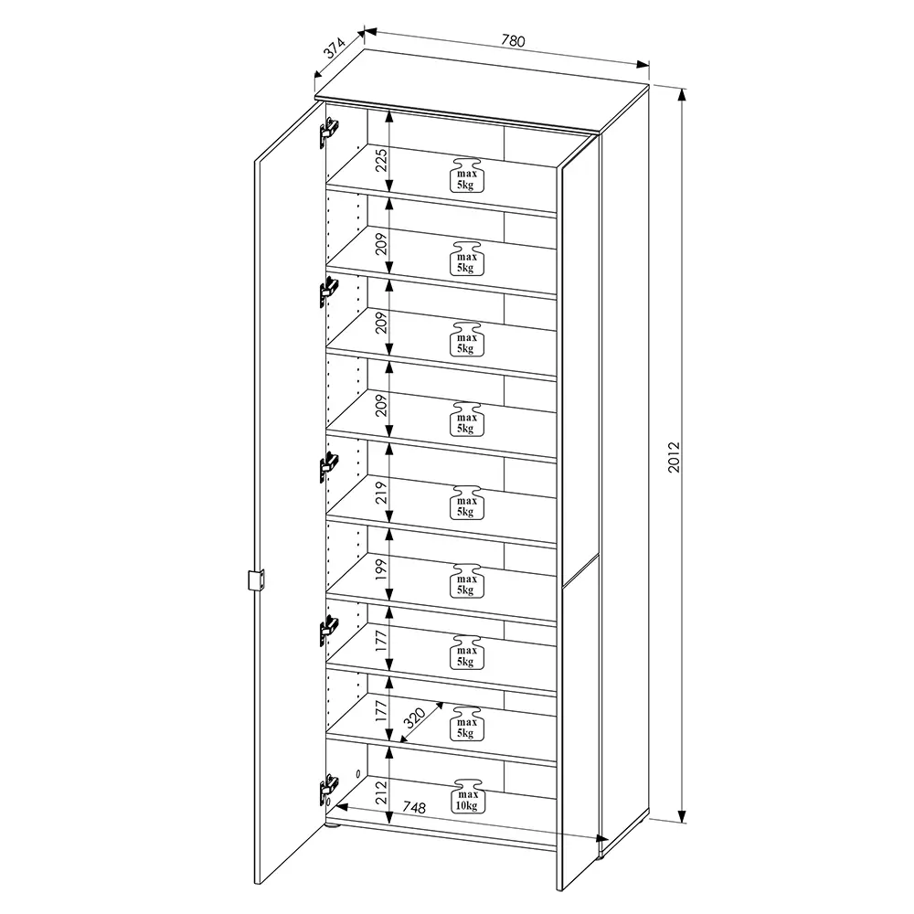 Lomadox Flurgarderobe 4-teilig grün matt mit Eiche BLISS-36 Valentinstagsangebot