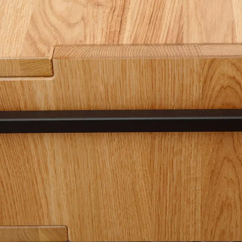 Lomadox Flurmöbel Set Sideboard und Spiegel Eiche massiv geölt KENTON-69, 2-teilig Kauf eins, bekomm eins gratis