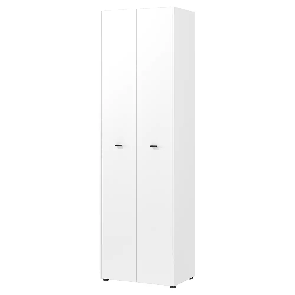 Lomadox Flurschrank 2-türig, weiß mit Eiche, LASARI-01 Wochenangebot