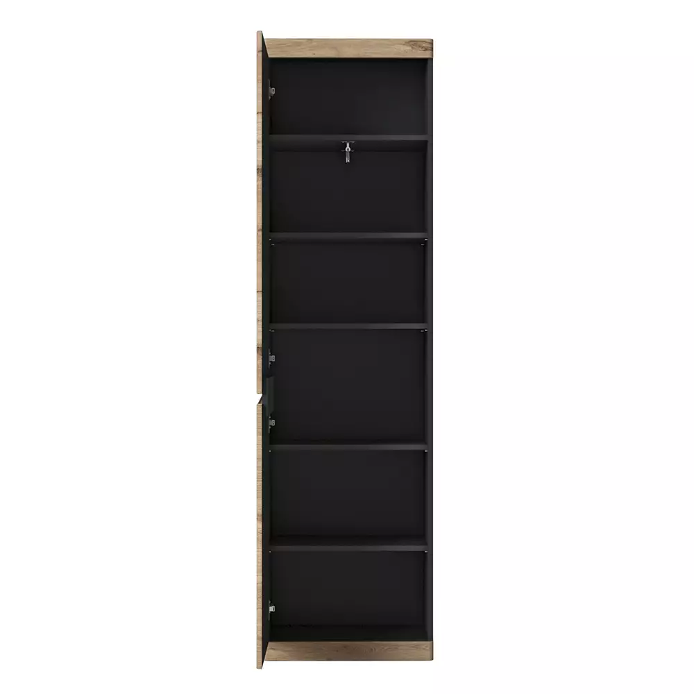 Lomadox Flurschrank anthrazit mit Eiche SUNBURY-129 Kostenlose Rückgabe