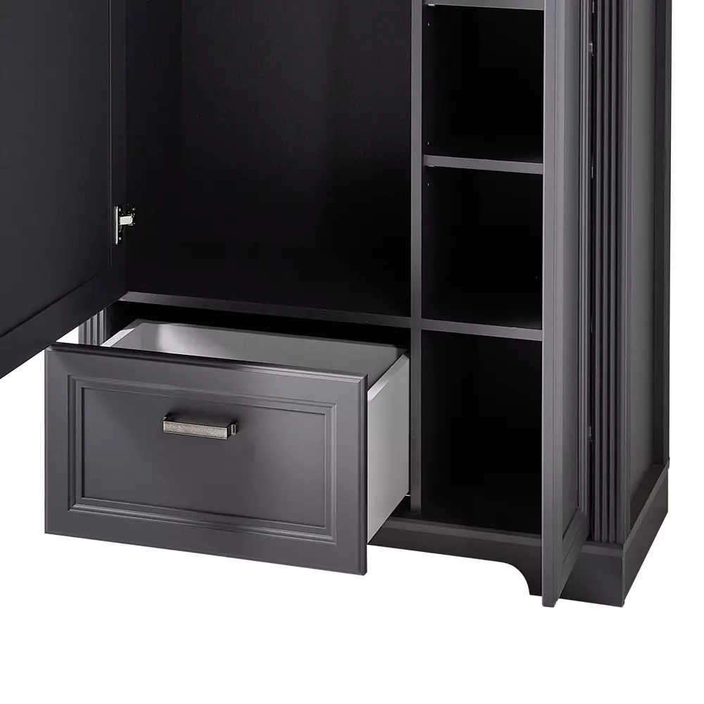 Lomadox Garderoben Komplett Set im Landhausstil JÜLICH-36 in graphit mit Artisan Eiche, B/H/T: ca. 210/204/41 cm Bis zu 65% Rabatt