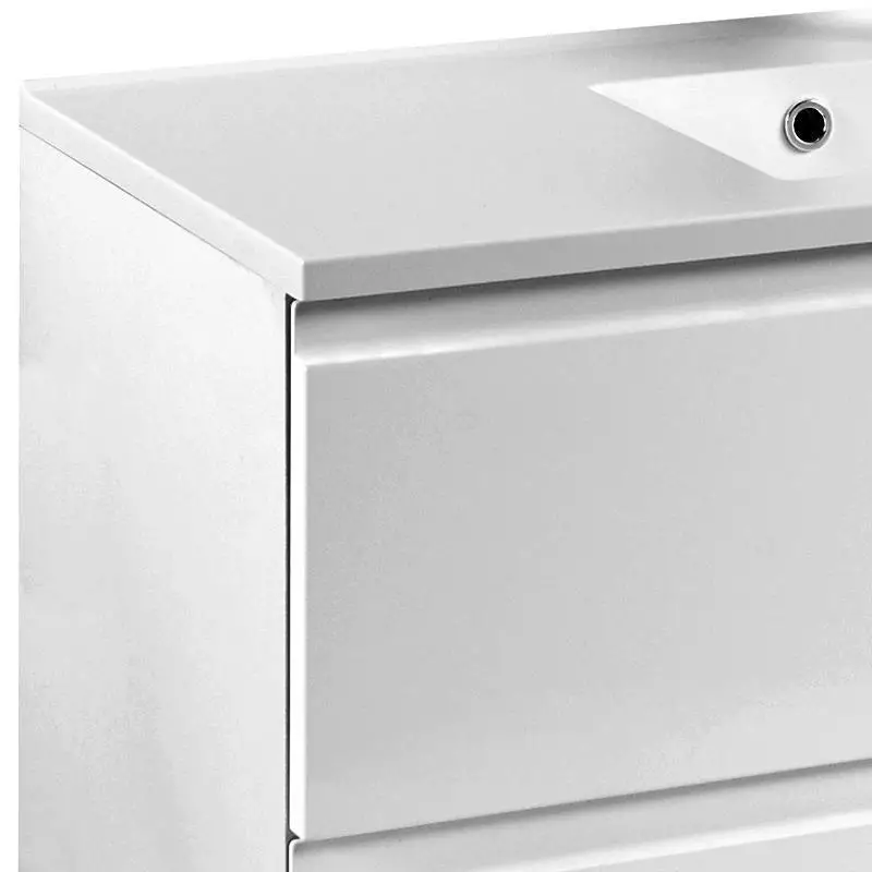 Lomadox Waschplatz Set COMO-03, Hochglanz weiß, B x H x T ca.: 60 x 200 x 47cm Fabrikladen