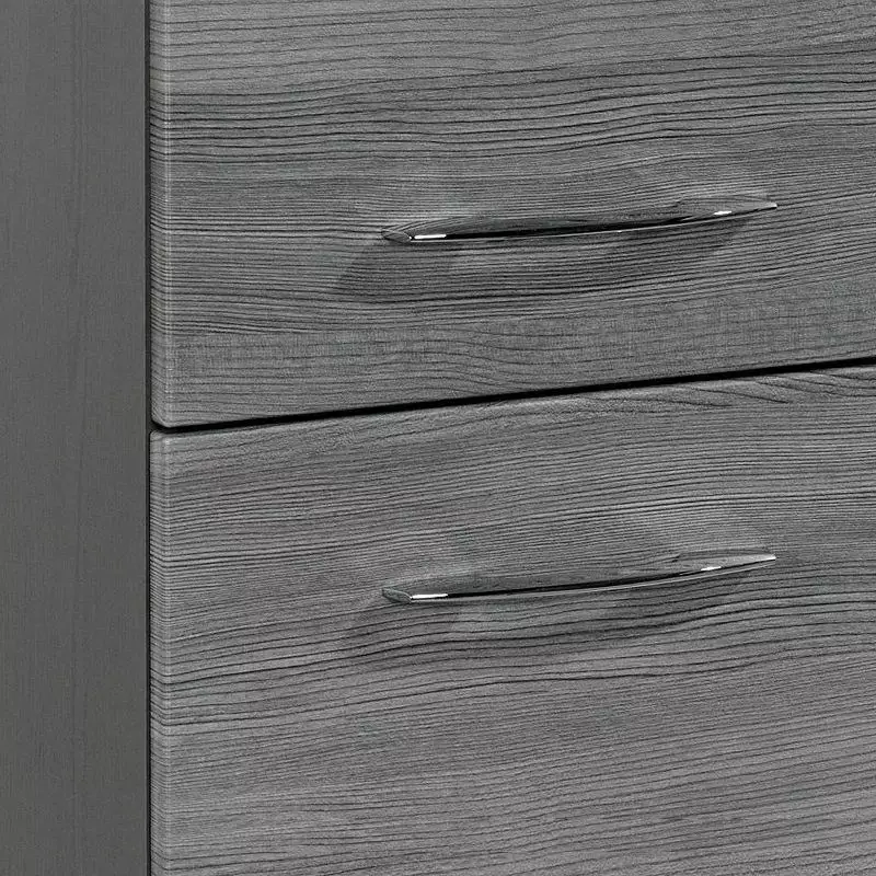 Lomadox Unterschrank FLORIDO-03 Eiche rauchsilber, graphitgrau, B x H x T: ca. 40 x 79 x 35 cm Black Friday Preise