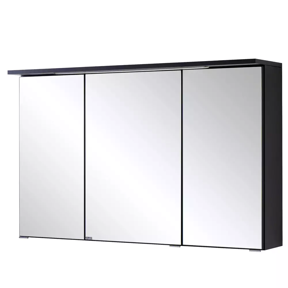 Lomadox Badmöbel Set FLORIDO-03 Eiche Rauchsilber, graphitgrau (5 teilig), B x H x T: ca. 210 x 200 x 47 cm Outlet