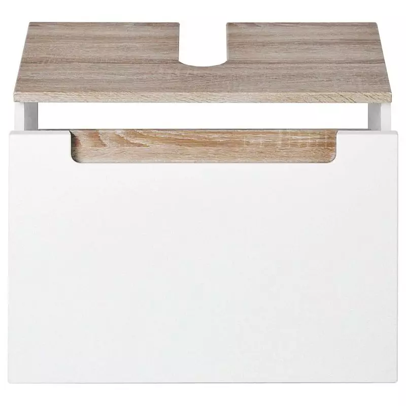 Lomadox Waschbeckenunterschrank MERANO-03 Hochglanz weiß, Eiche Sonoma, B=60cm Verkauf